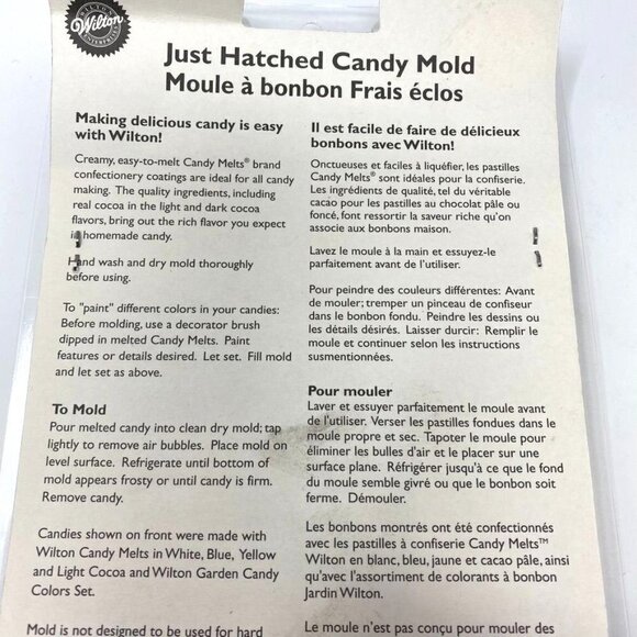 Wilton Just Hatched Candy Mold Easter Egg Chicks NWT - Picture 3 of 4